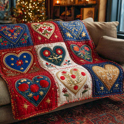 Folk Romance Quilted Blanket NCU0NXD1257