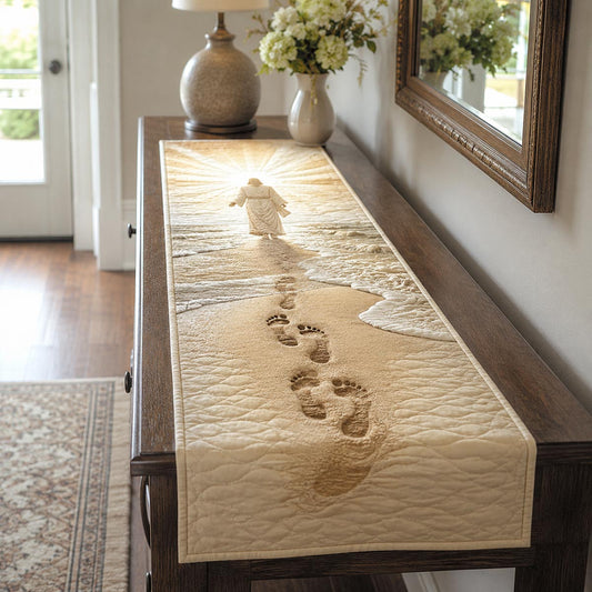 Footsteps of Faith Quilted Table Runner NCU0DV2287