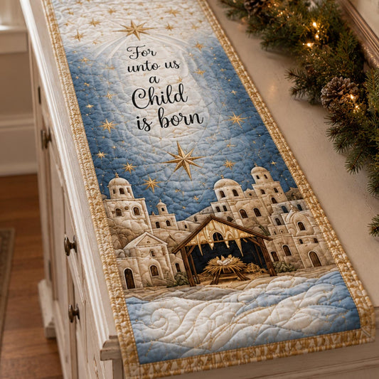 For Unto Us Quilted Table Runner NCU0DV2290