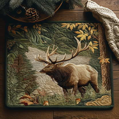 Forest Elk Quilted Placemat NCU0DV1151