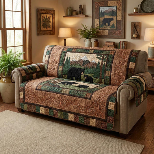 Forest Roam Quilted Sofa Cover NCU0DV2029