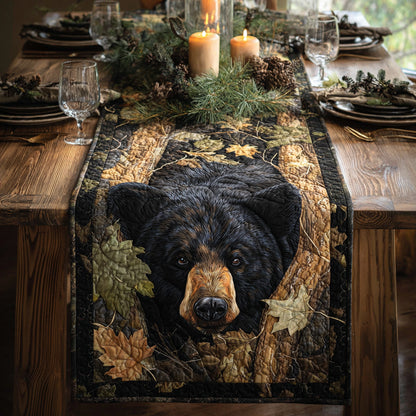 Black Bear Quilted Table Runner NCU0QN045