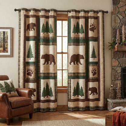 Forest Bear Lodge Curtains NCU0NTV935