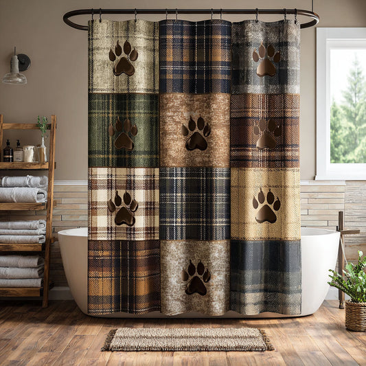 Forest Bear Paw Shower Curtain NCU0NTV872