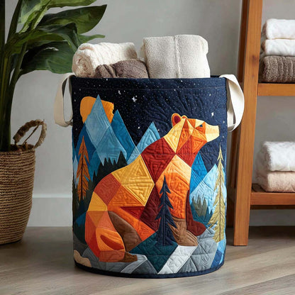 Forest Bear Quilted Laundry Basket NCU0NNL022
