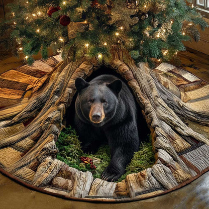 Forest Bear Retreat Christmas Quilted Tree Skirt NCU0HTT167