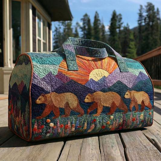 Forest Bears Quilted Duffle Bag NCU0DDK2438