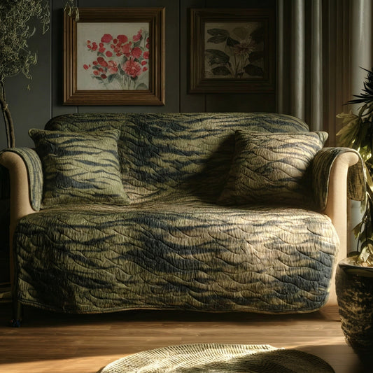 Forest Camo Quilted Sofa Cover NCU0LDH720