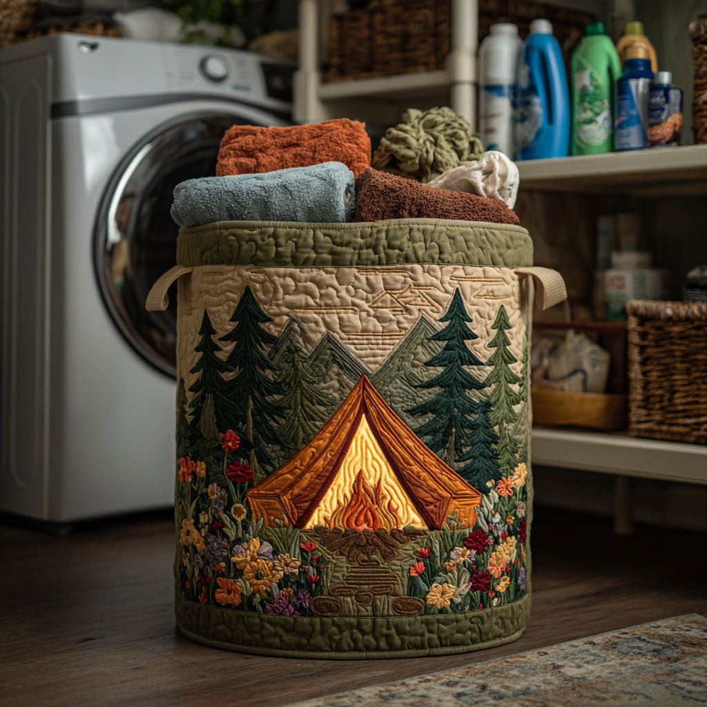 Forest Camp Quilted Laundry Basket NCU0NTV213