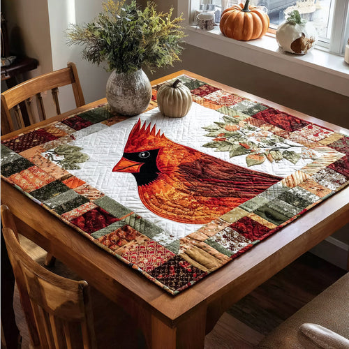 Forest Cardinal Quilted Table Topper NCU0HNH028