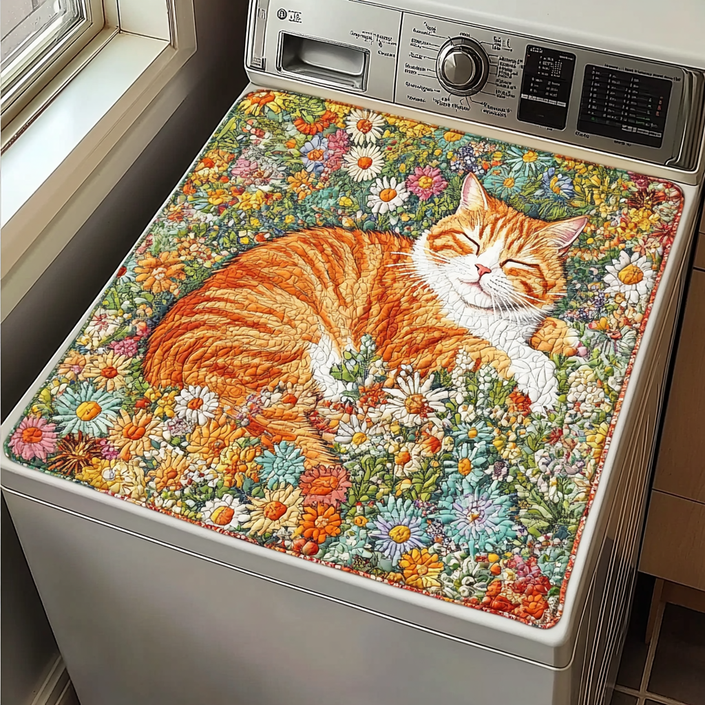 Forest Cat Quilted Washer and Dryer Cover NCU0DDK782
