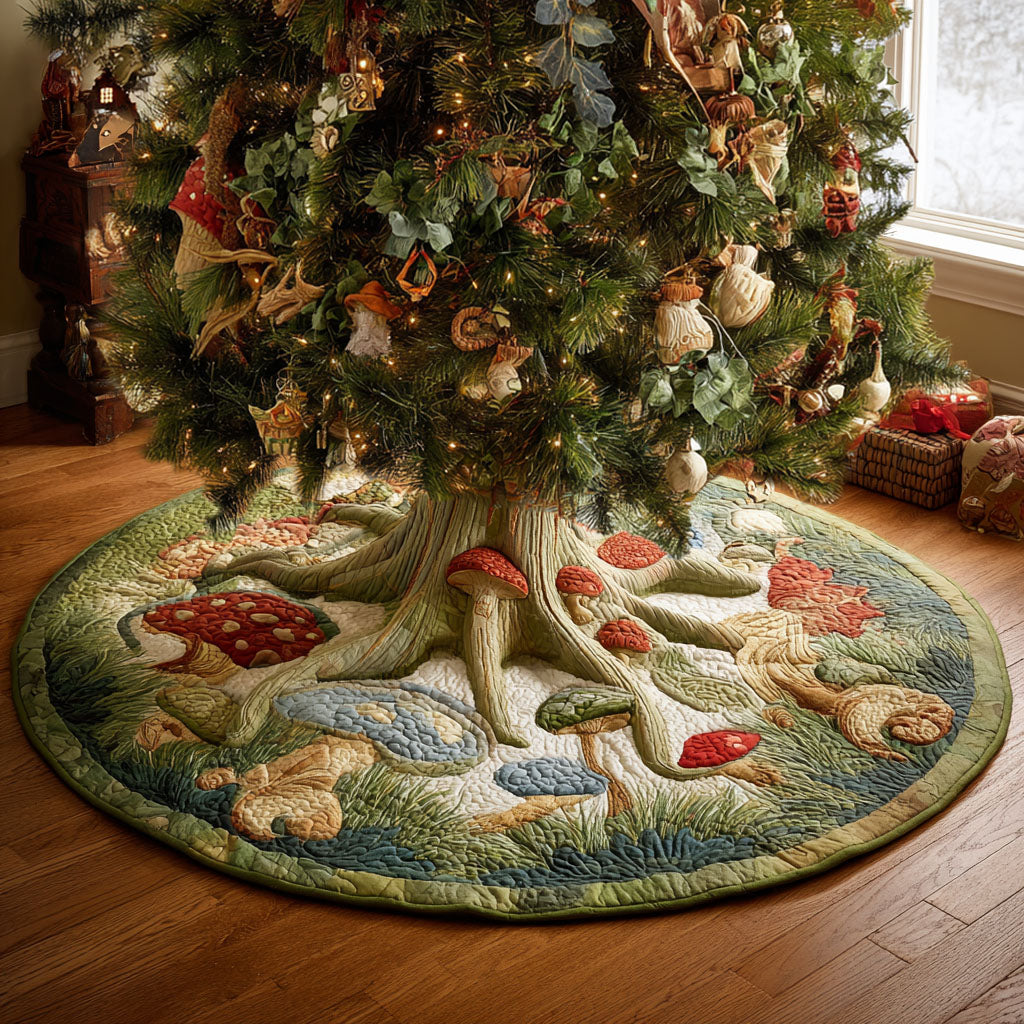 Forest Charm Trail Christmas Quilted Tree Skirt NCU0PTT2242