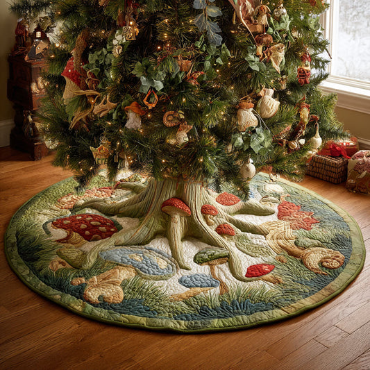Forest Charm Trail Christmas Quilted Tree Skirt NCU0PTT2242