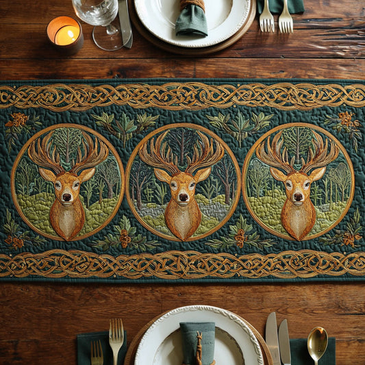 Forest Circle Quilted Table Runner NCU0NTV383