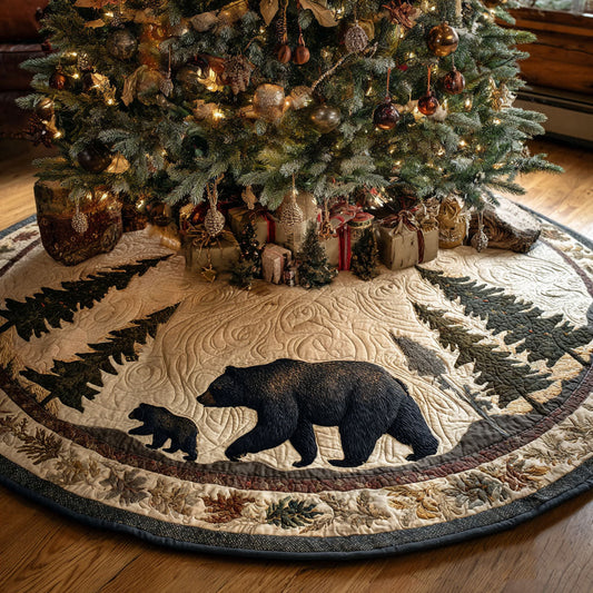 Forest Companions Christmas Quilted Tree Skirt NCU0NTV356
