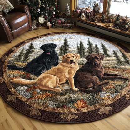 Forest Companions Quilted Round Mat NCU0DV1355