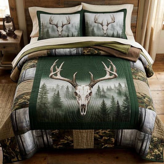 Forest Crest 3-Piece Quilted Bedding Set NCU0NXD1731