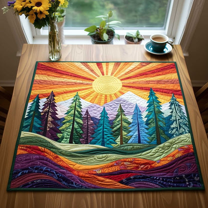 Forest Dawn Quilted Table Topper NCU0HTT186