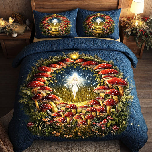 Forest Fairy Enclave 3-Piece Quilted Bedding Set NCU0NNL035