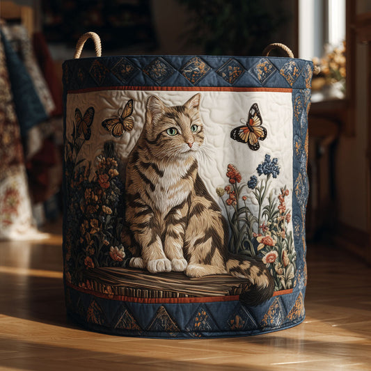 Forest Feline Quilted Laundry Basket NCU0PTT2081