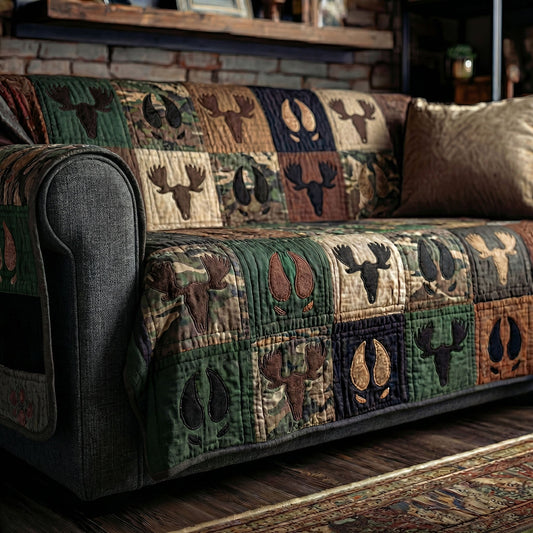 Forest Footprint Classic Quilted Sofa Cover NCU0PTT2944