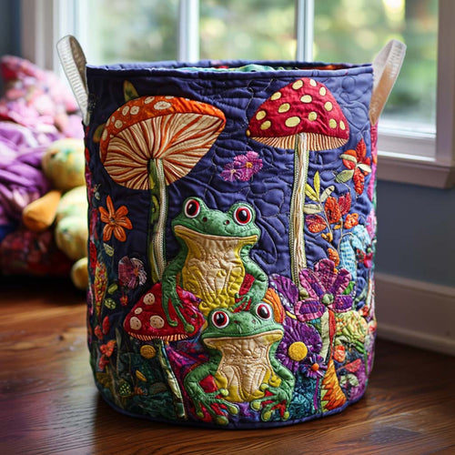 Forest Frogs Quilted Laundry Basket NCU0NNT1612