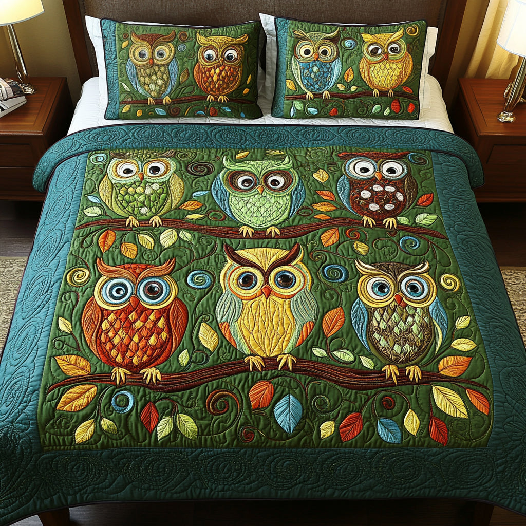 Forest Gaze 3-Piece Quilted Bedding Set NCU0VH808