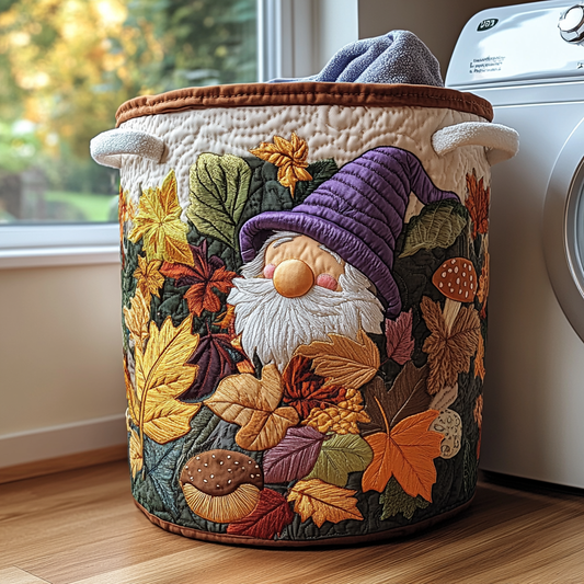 Forest Gnome Quilted Laundry Basket NCU0DDK886