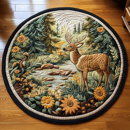 Forest Grace Quilted Round Mat NCU0DK1100