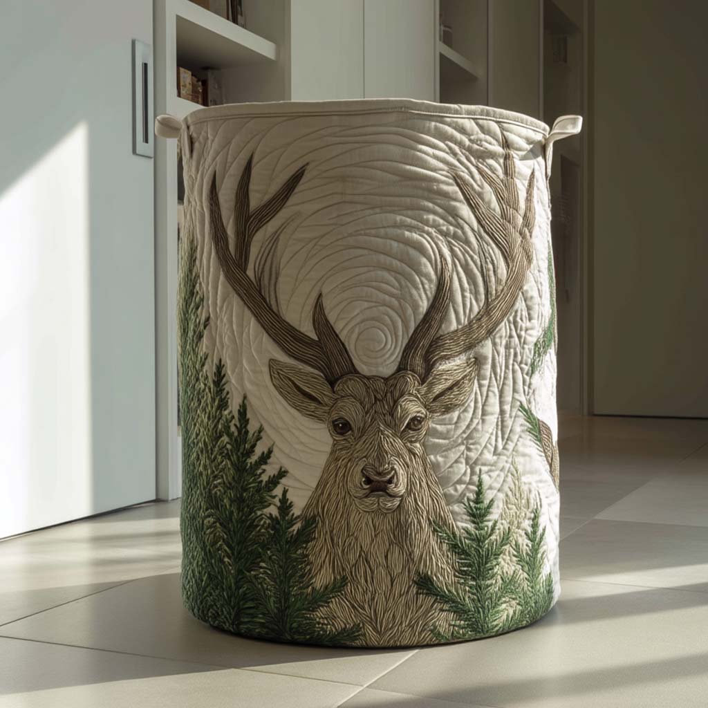 Forest Guardian Quilted Laundry Basket NCU0NXD387
