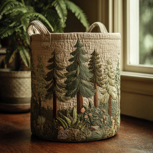 Forest Haven Quilted Laundry Basket NCU0DV1659