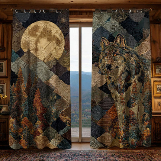 Forest Heart Quilted Curtains NCU0PTT2055