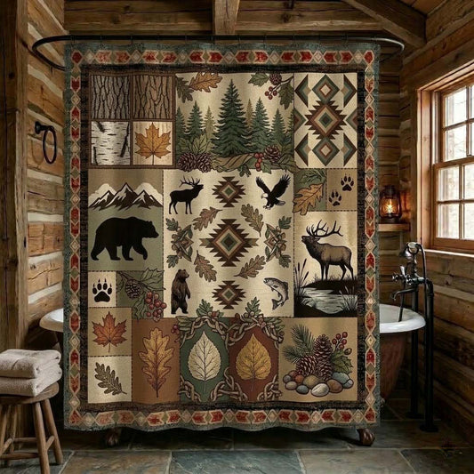 Forest Heritage Patch Shower Curtain NCU0DQQ0666