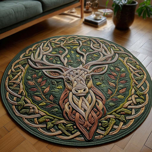 Forest King Quilted Round Mat NCU0NXD488