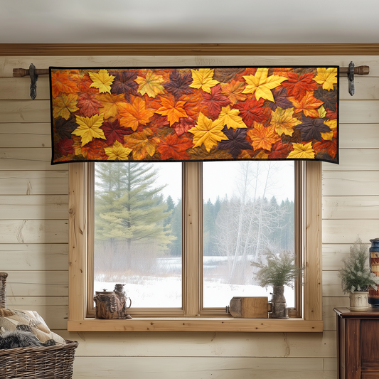 Forest Leaves Quilted Valance NCU0DDK997