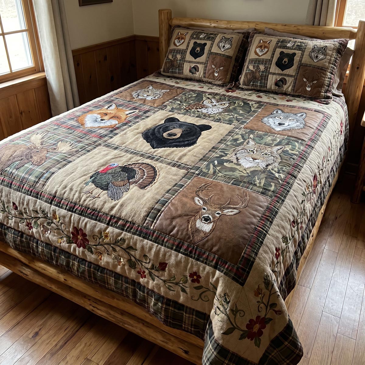 Forest Lodge 3-Piece Quilted Bedding Set NCU0DV2134