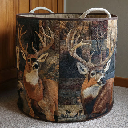 Forest Lodge Quilted Laundry Basket NCU0NNT2799