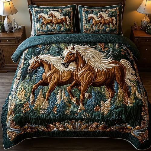 Forest Majesty 3-Piece Quilted Bedding Set NCU0VH0364