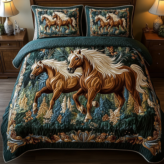 Forest Majesty 3-Piece Quilted Bedding Set NCU0VH0364