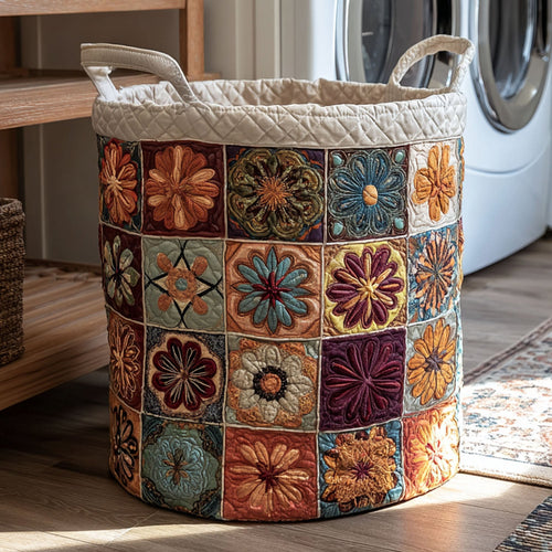 Forest Mandala Quilted Laundry Basket NCU0PTT745