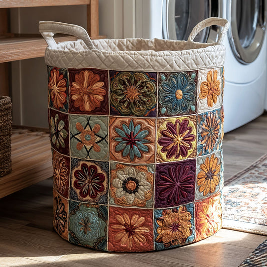 Forest Mandala Quilted Laundry Basket NCU0PTT745