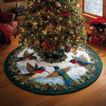 Forest Melody Christmas Quilted Tree Skirt NCU0DV1344