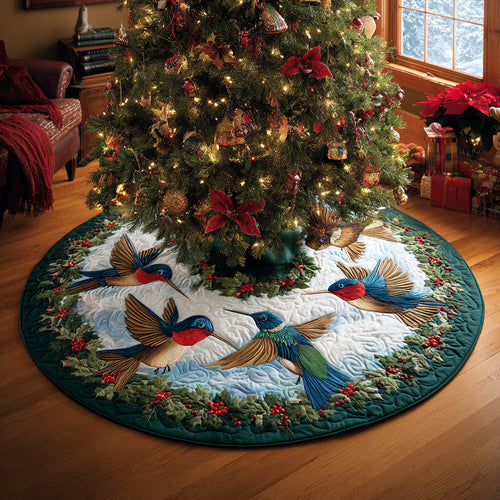 Forest Melody Christmas Quilted Tree Skirt NCU0DV1344