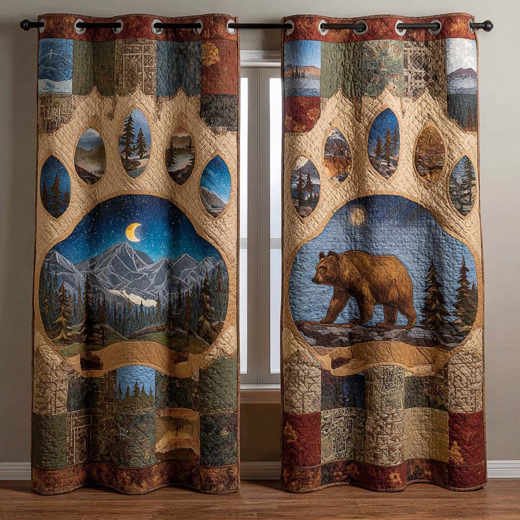 Forest Moonlight Quilted Curtains NCU0NXD916