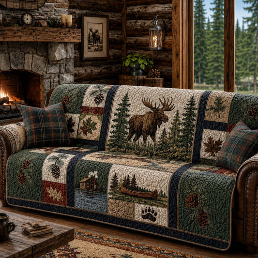 Forest Patch Quilted Sofa Cover NCU0DQQ0875