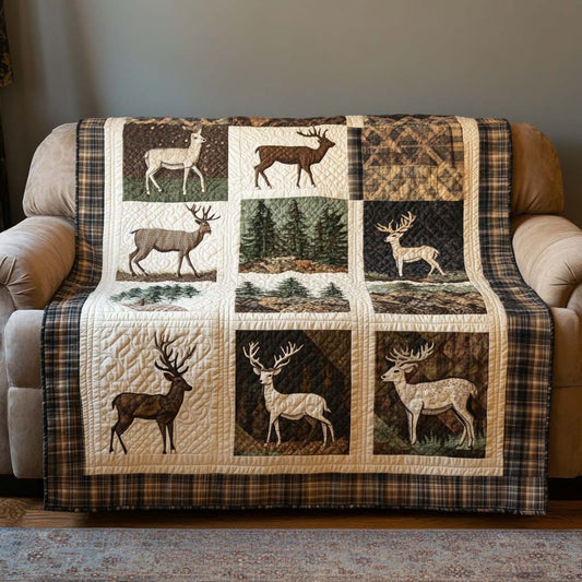 Forest Patchwork Quilted Blanket NCU0NNT2154