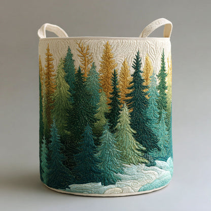 Forest Path Quilted Laundry Basket NCU0DDK2119