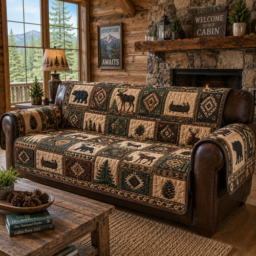 Forest Ranger Voyage Quilted Sofa Cover NCU0PVL1056