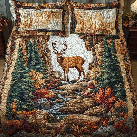 Forest Realm 3-Piece Quilted Bedding Set NCU0NNL092