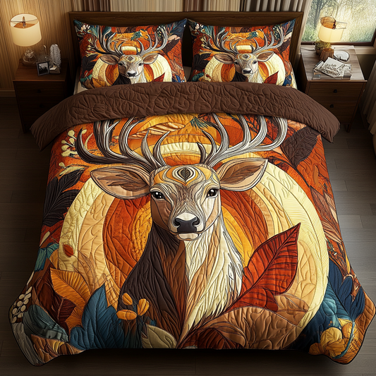Forest Realm 3-Piece Quilted Bedding Set NCU0PVL069